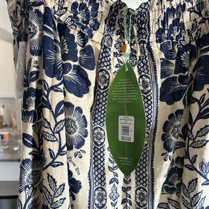 Blue and Tan Maxi Dress